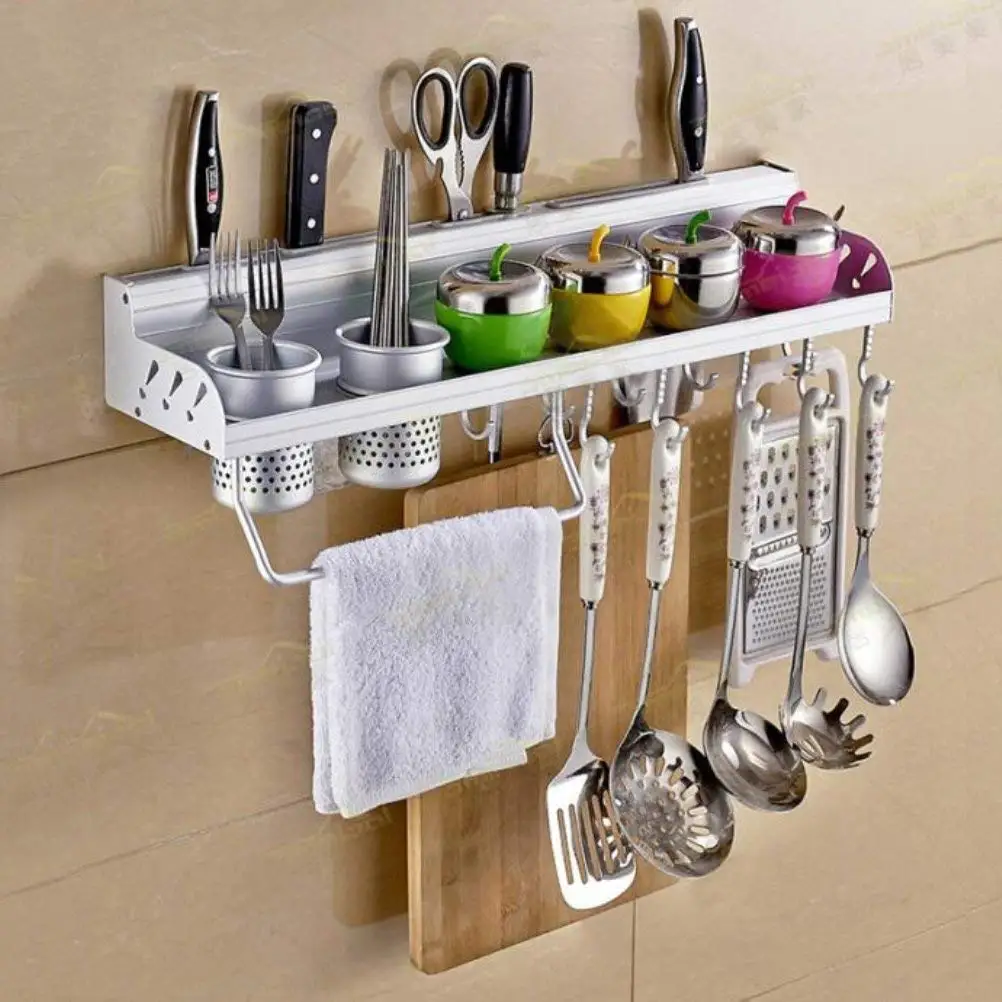 Kitchen Rack Wall Shelf With 2 Cups 40cm Storage Kitchen Rack Wall Shelf With 2 Cups 40cm Storage