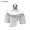 4-in-1 E26/E27/E40 to E27 Light Socket Splitter Adapter Extender, 1 to 4 E27 Lamp Holder Splitter, Compact Model
