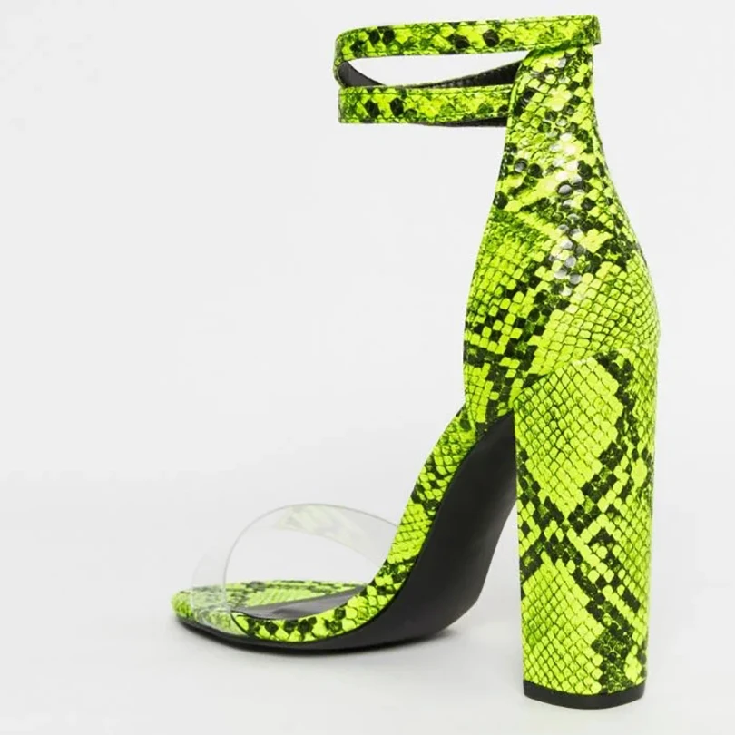 Big size sexy snake print Lady dress shoes women high heel shoes for party