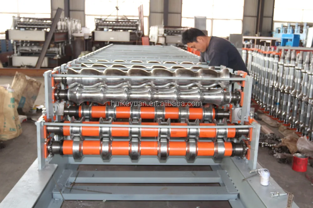 Double Layer Color Steel Trapezoidal Roof Panel Roll Forming Machine/mosaic Tile Making Machine