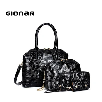 New Women Branded Hand Bags Pouch Handbags Sets Las Black Purse New Women Branded Hand Bags Pouch Handbags Sets Las Black Purse