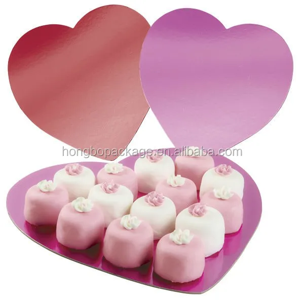 Heart Shape Embossed Gold Foil Cake Board Mini Cake Boards Buy Cake