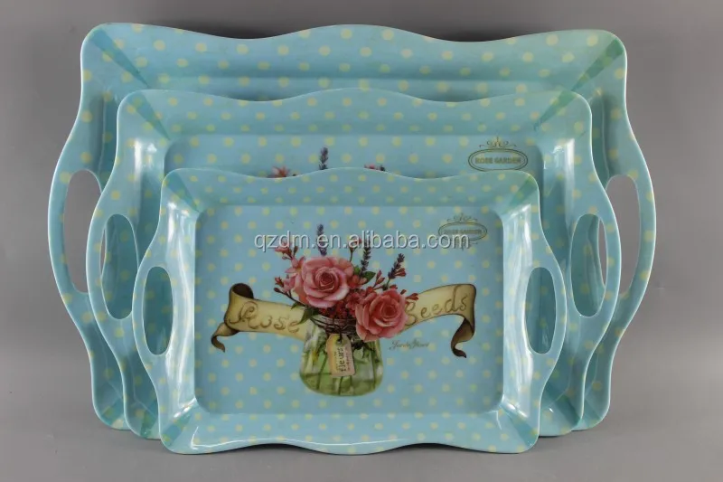 3pcs Melamine Serving tray set ,Food tray