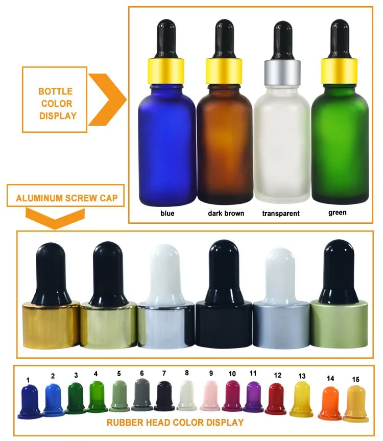 Download Essential Oil 5ml 10ml 15ml 30ml 50ml 100ml Frosted Amber Clear Glass Dropper Bottle With Glass ...