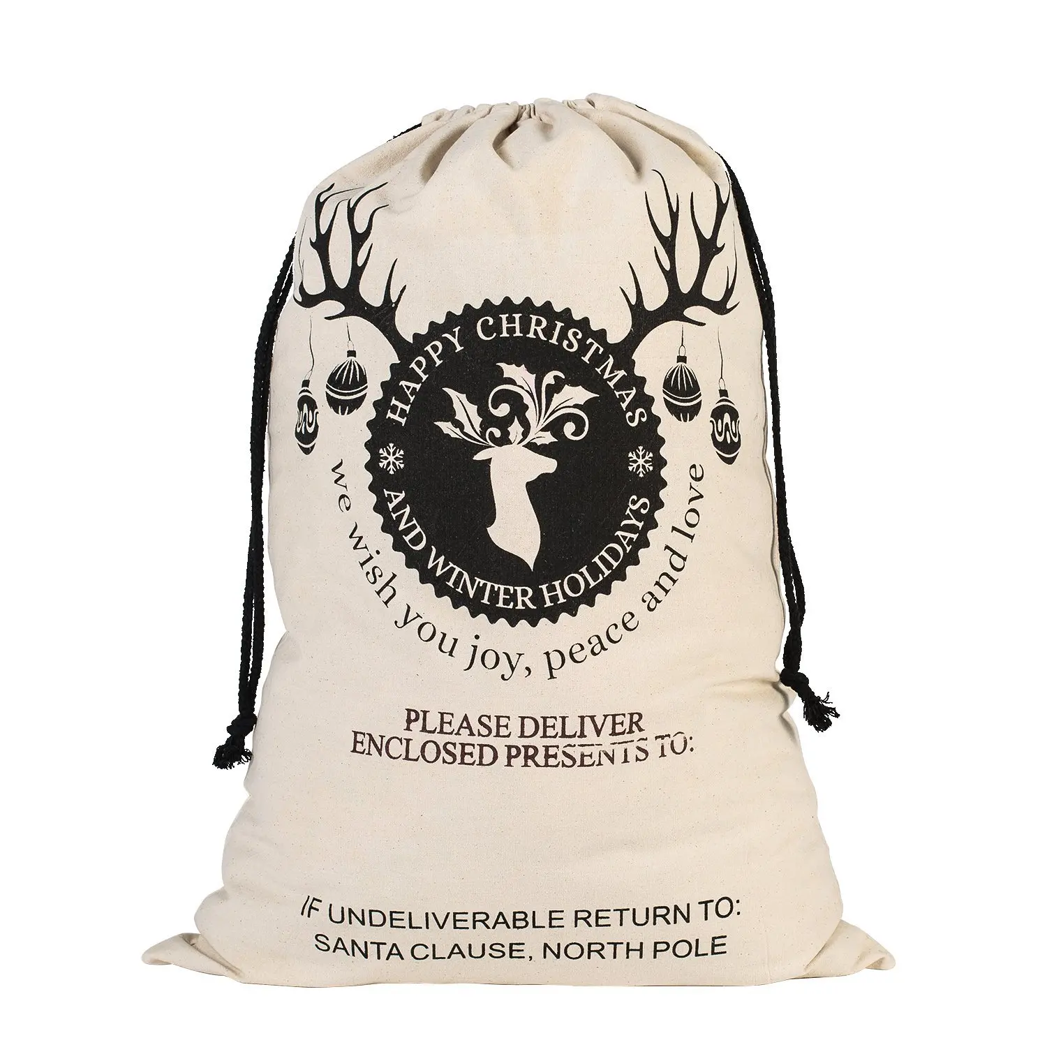 The Sack Bags Find Deals On Line At Alibaba Get Quotations Canvas Christmas Santa Sack Bags Gift For Kids Large Size Beige Ball Deer