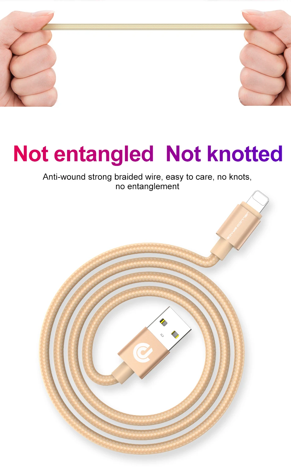 Jellico KN-10 USB Mobile Accessories MFI Certified Mobile Data Cable Charging Cable For Iphone