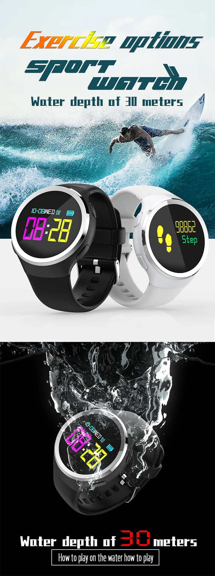 IP 68 heart rate consumer electronics in March Expo smart wristbracelet