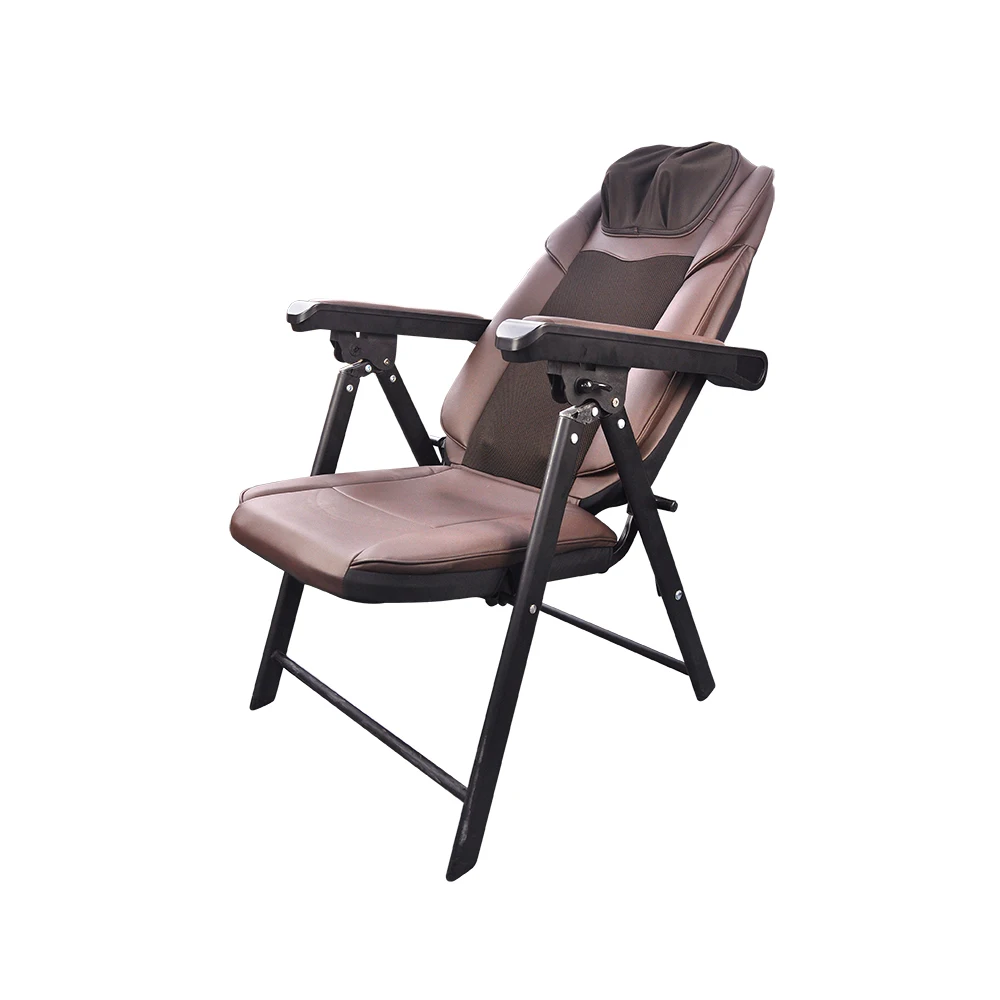 Adjustable Folding Shiatsu Massage Chair with Heat Mode and Kneading