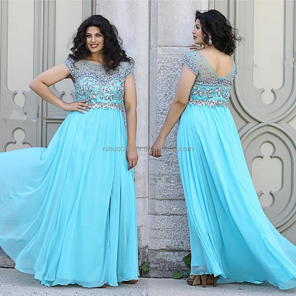 light blue plus size prom dresses