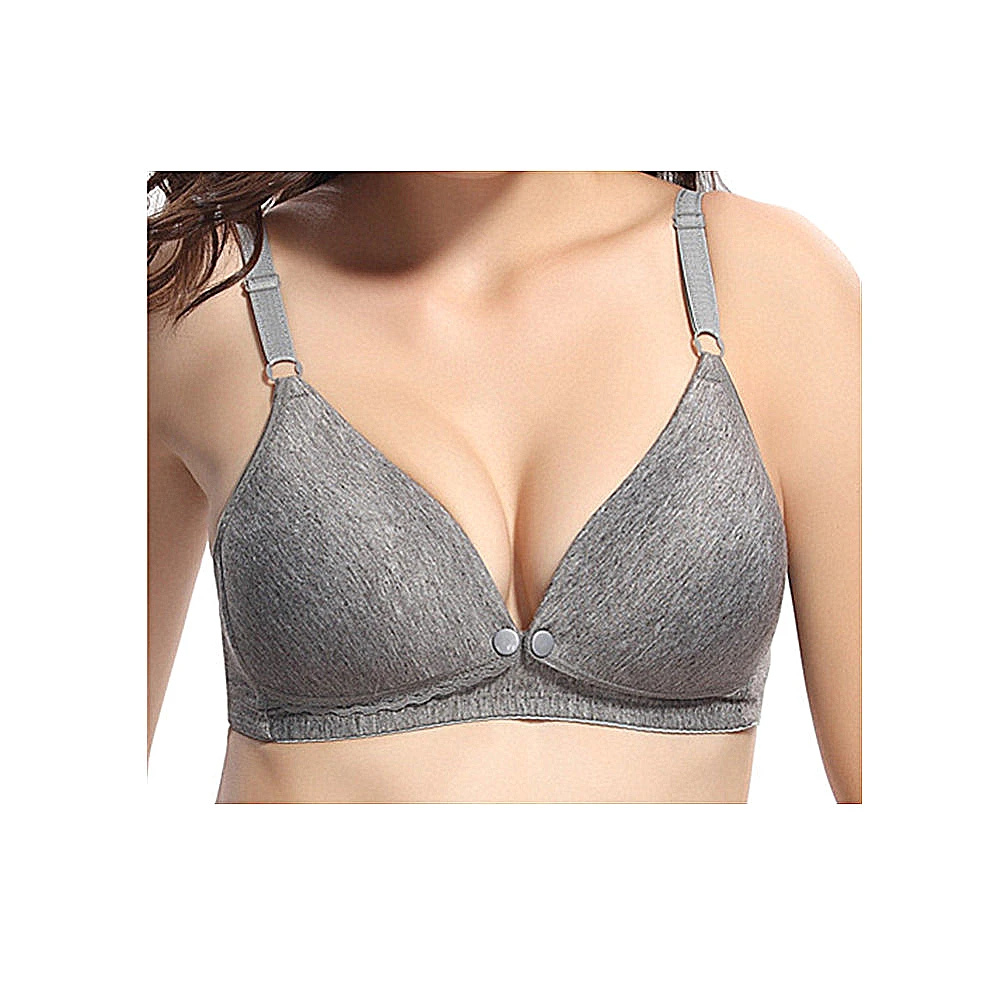 Convenient Breathable Front Open Cotton Nursing Bra Black Buy Front