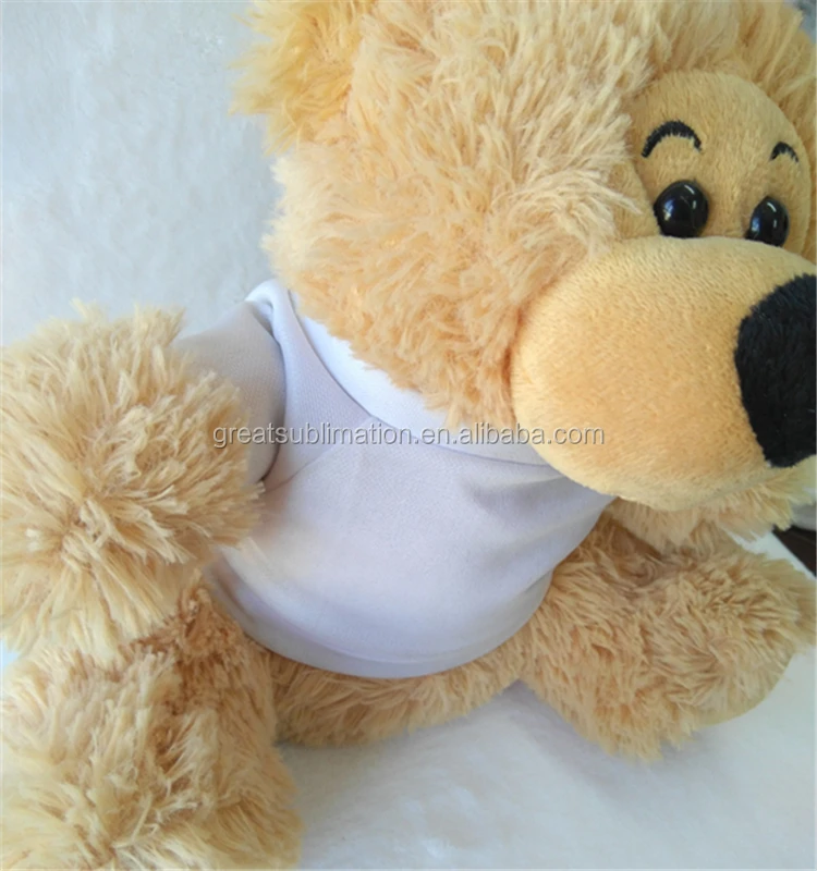 small teddy bear with custom shirt