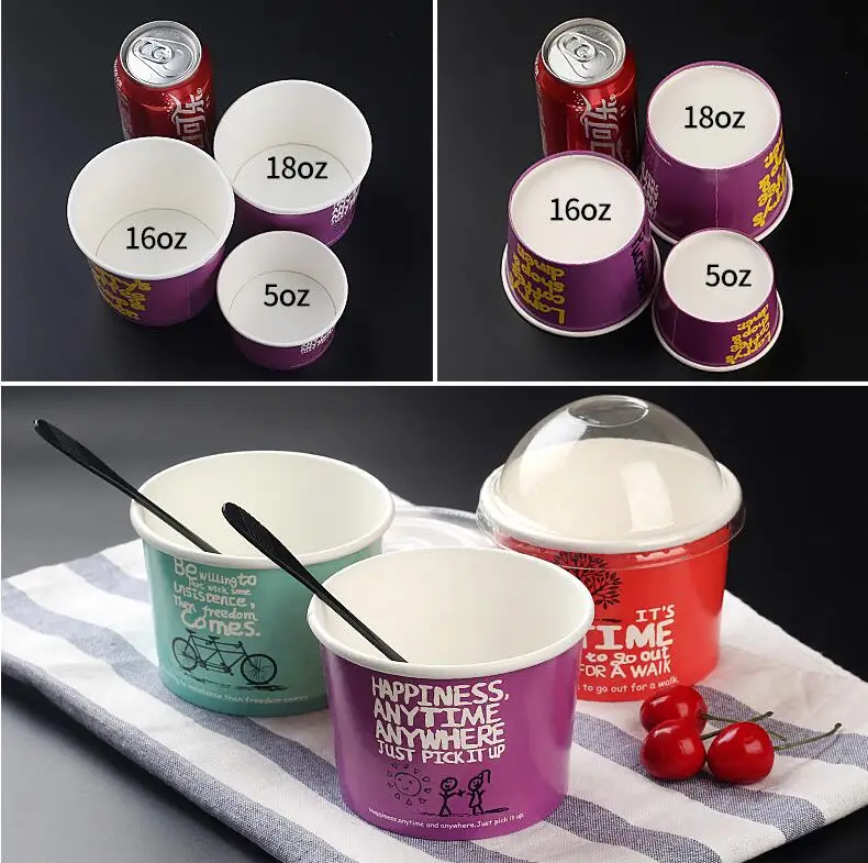 5 Oz Ice Cream Paper Cup Soup Cup Paper Ice Cream Cup With Lids Design