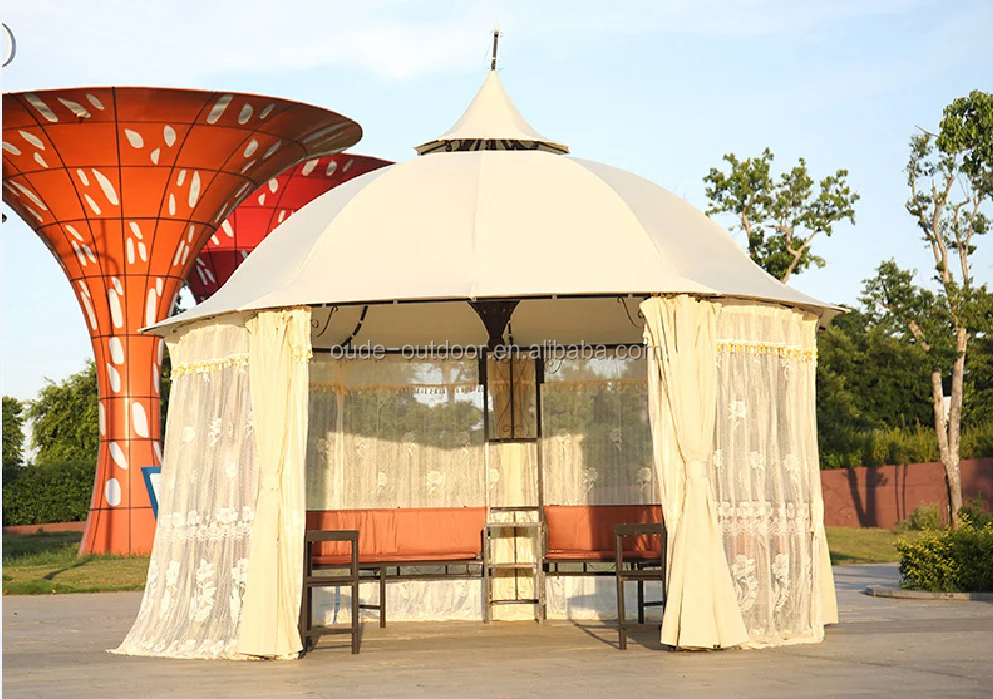 Hot Sale Outdoor Garden Dome Shape Patio Wrought Iron Waterproof Gazebo