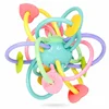 Soft plastic hand grasp ball baby rubber teether rattle sensory toys