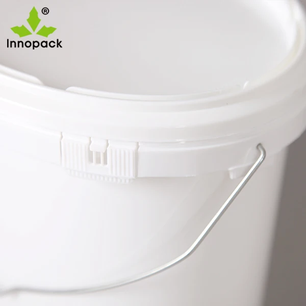 7.5 Liter Oval Plain White Paint Bucket With Metal Handle And Lid Buy