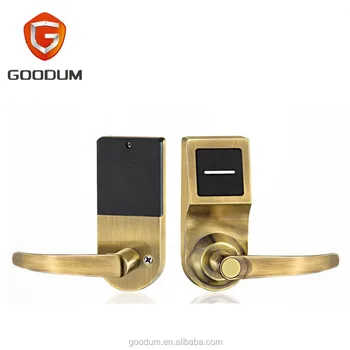 Electronic Single Latch Rfid Card Hotel Door Handle Lock Buy