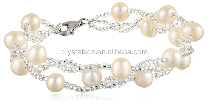 White color China artificial pearls necklaces Factory