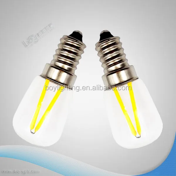 220V clear glass T22 led light warm white fridge bulb E14 2w