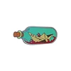 Kunshan custom green lucky drifting bottle hard enamel pin