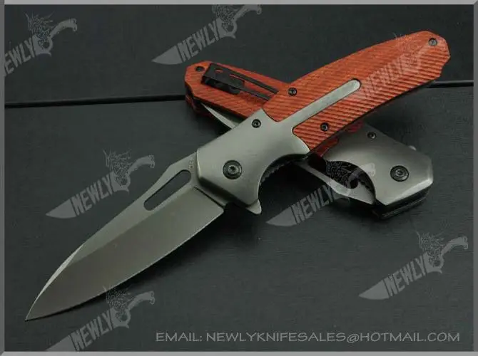 New Design Allumen Handle Stainless Steel Pocket Knife With Clip