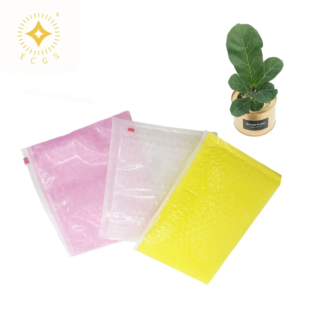 Slider Zip Lock Bubble Bags Zip Padded Pouch For Beauty/skin Care