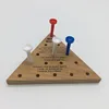 Triangle peg wooden board game set