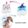 Squishy PU foam stuffed from Halloween bear mutual transformation to Christmas bear plush toy
