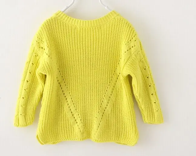 Factory direct sale new design v,neck 2,8T kids handmade sweaters wholesale baby