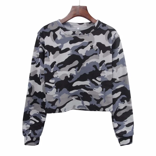 Fashion Hoodies For Girls Camouflage Clothing Sweatshirts Without Hood ...