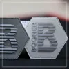 Heat transfer 3D emboss Liquid Metal patch for Golf clothing