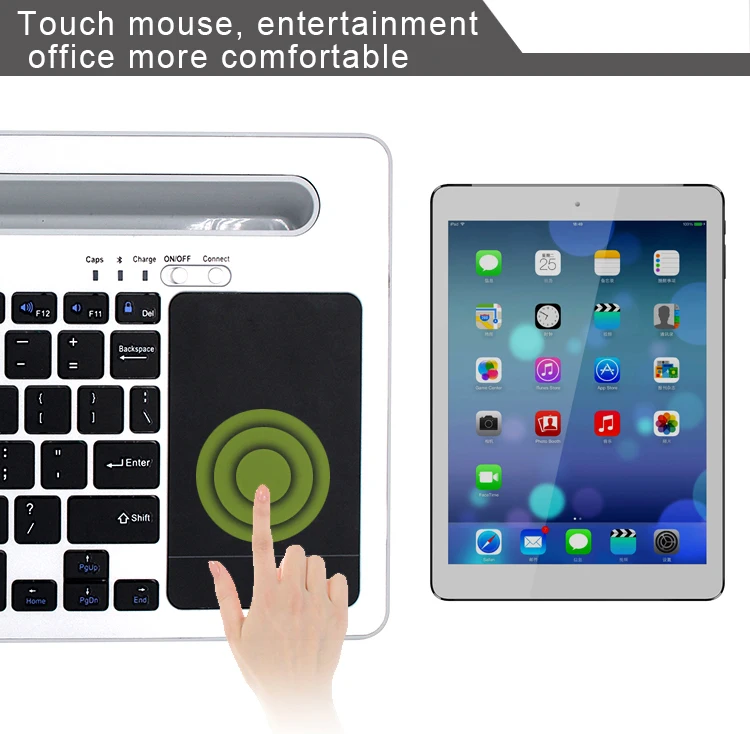 Universal Wireless Bluetooth Keyboard Bcm20730 With Touchpad Stand