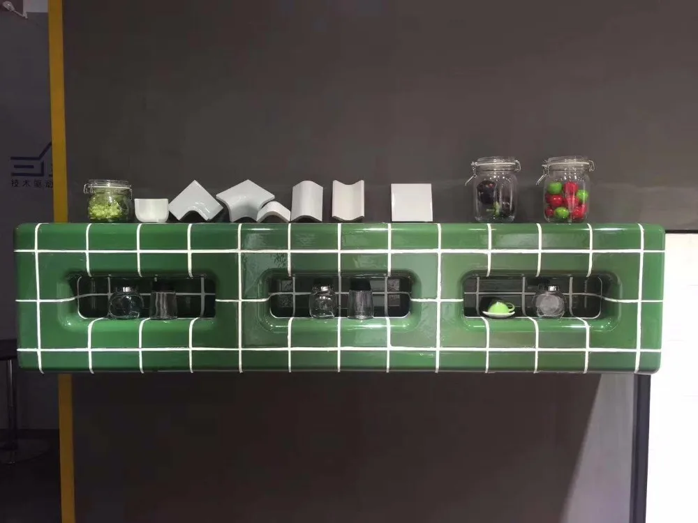 Azulejo De Pared De Cerámica Con Borde Cónico De 75x150mm,Para Cocina Y