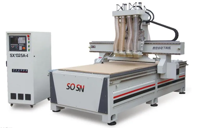 4 Axis Cnc Router 1325 With Atc Vacuum Table For Cabinet Making