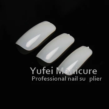 500x Long Clear Square False Nails Full Cover Salon Fake French 500x Long Clear Square False Nails Full Cover Salon Fake French Free Glue