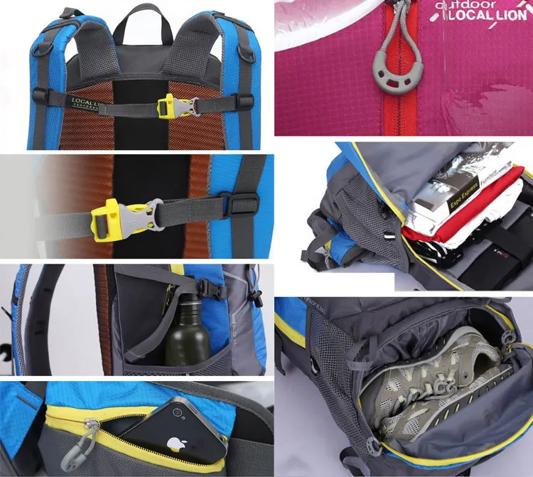 Waterproof Nylon Outdoor Sports Backpack Climbing Trekking Camping Bags
