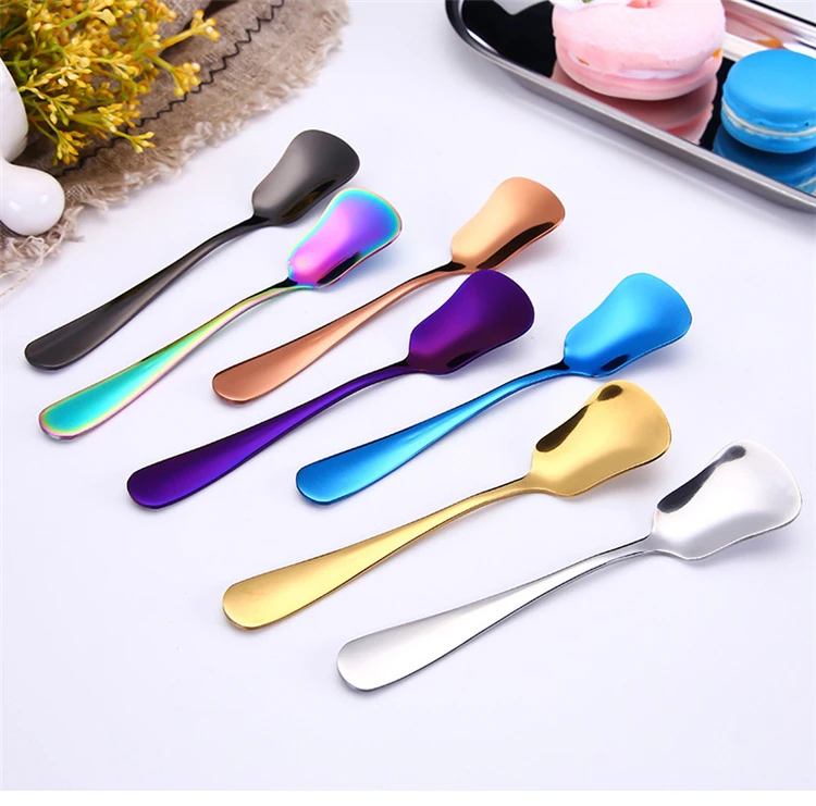 Hot-selling Colorful Jam Spoon Stainless Steel Butter Honey Spoon ...