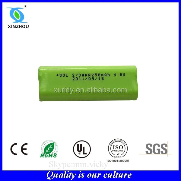 2 3 Aaa 1.2v 250mah Ni-mh Rechargeable Battery - Buy Ni-mh Battery,Nimh ...