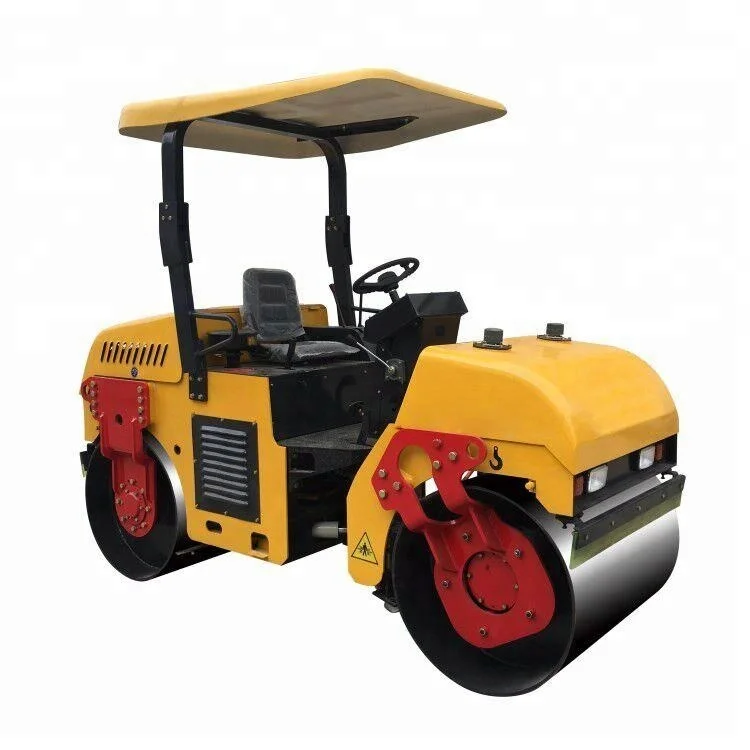 3000kg Hydraulic Vibratory Two Smooth Drums Earth Roller Compactor ...