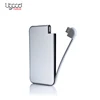 2018 new product aluminum 2a output attached cable power bank mobile wireless OEM for mobile phone