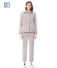 Winter Womens Wear Thermal Turn Down Collar Thick Coral Fleece Womens Pajama Set