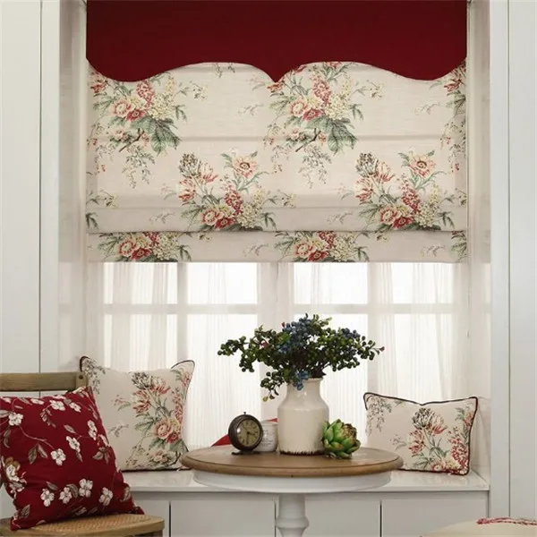 Roman Curtains With Valance Beautiful Pattern Fabric Roman Blinds Buy