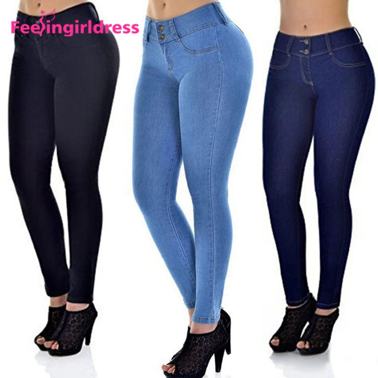 Jean China women Wholesale China Color Product jean High Pants Skilly 3 Buy On Quality Trousers Jeans Fat Women kNPOX8n0w