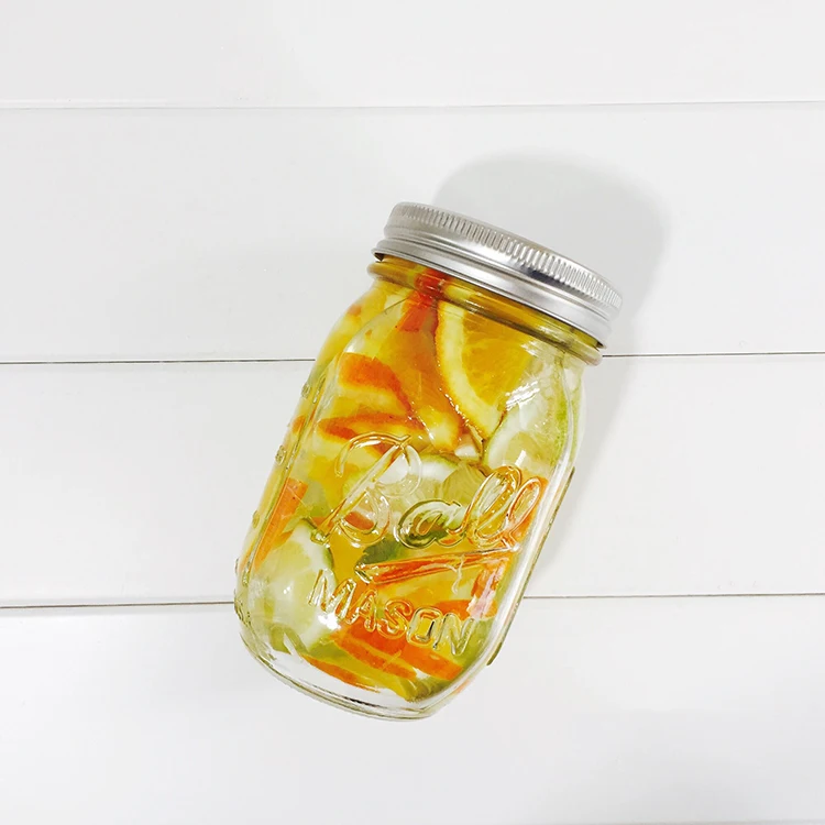 Wholesale Straight Decorative Ultraviolet Ball Shape Mason Glass Jar