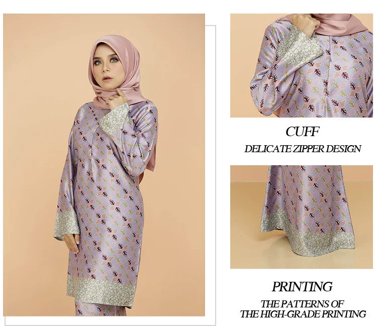 Oem Wholesales Latest Design Muslim Dress Baju Kebaya Modern Baju Kurung Women Clothing In Malaysia View Waist String Modern Jubah Calice Product