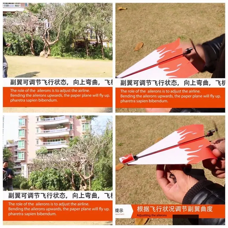 New Arrival Kids Toys Electric Diy Paper Motor Plane With Cheaper Price