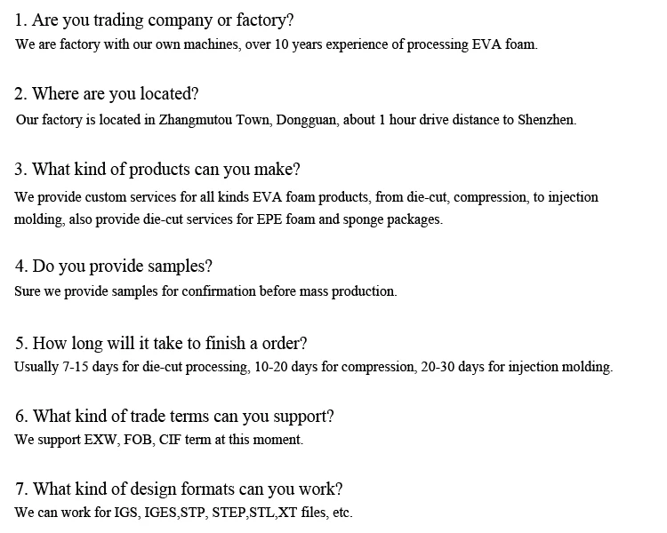 eva foam injection molding part for bike cushion