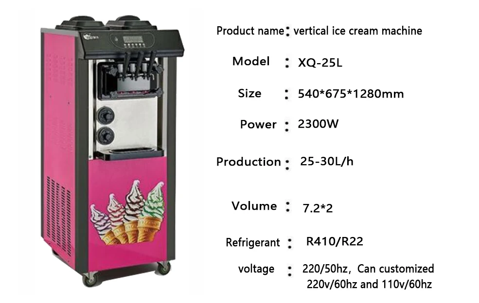 Wholesale High Productivity Soft Serve Ice Cream Machine
