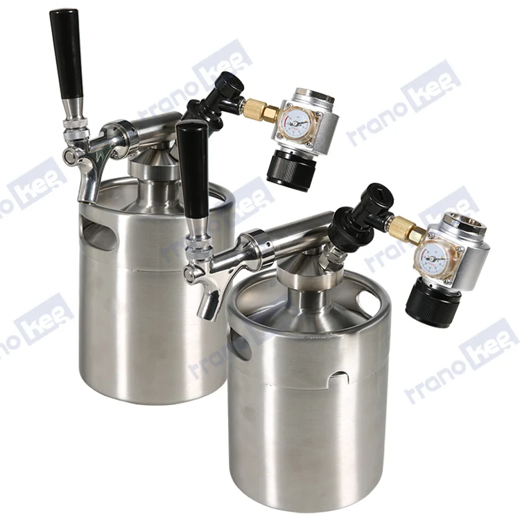Commercial dispenser pressurized mini keg beer growler 5 liter