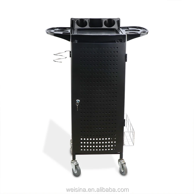 Good quality mobile barber cart salon hair color trolley