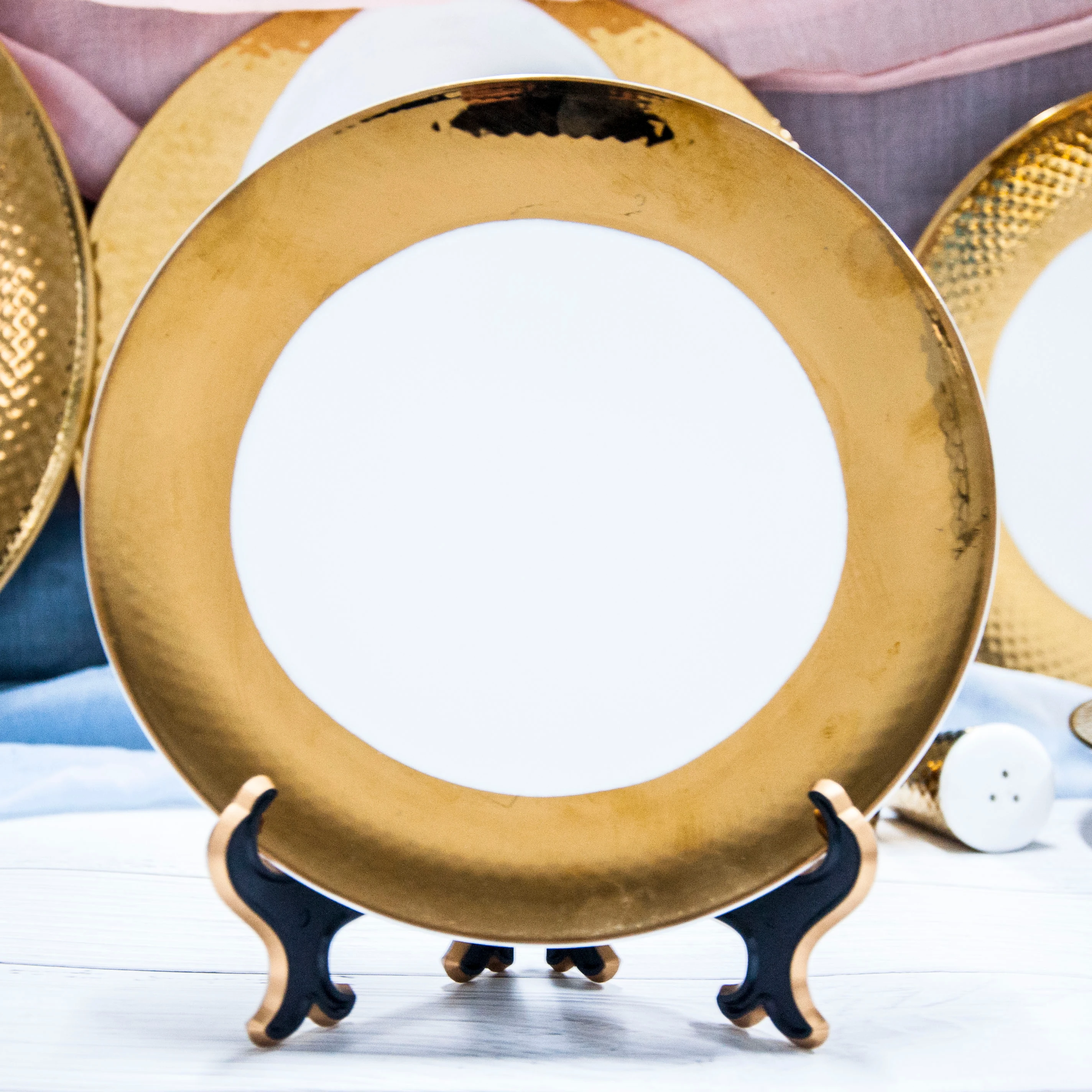 gold plated dishes